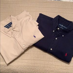 2 Ralph Lauren long sleeve shirts.